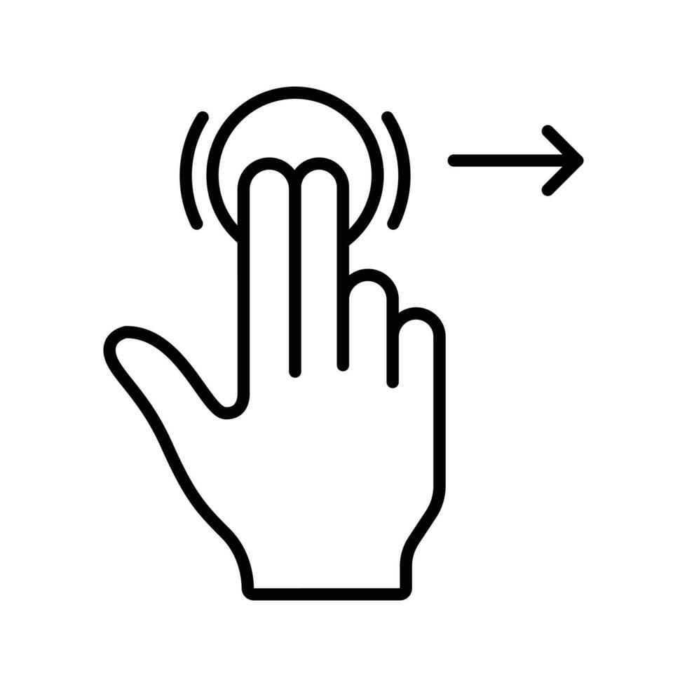 Hand-Symbol. Gliederungssymbol vektor