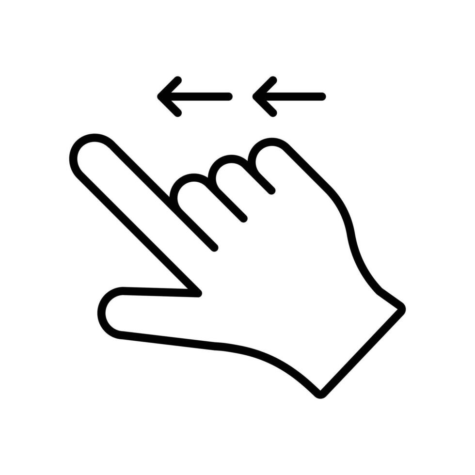 Hand-Symbol. Gliederungssymbol vektor