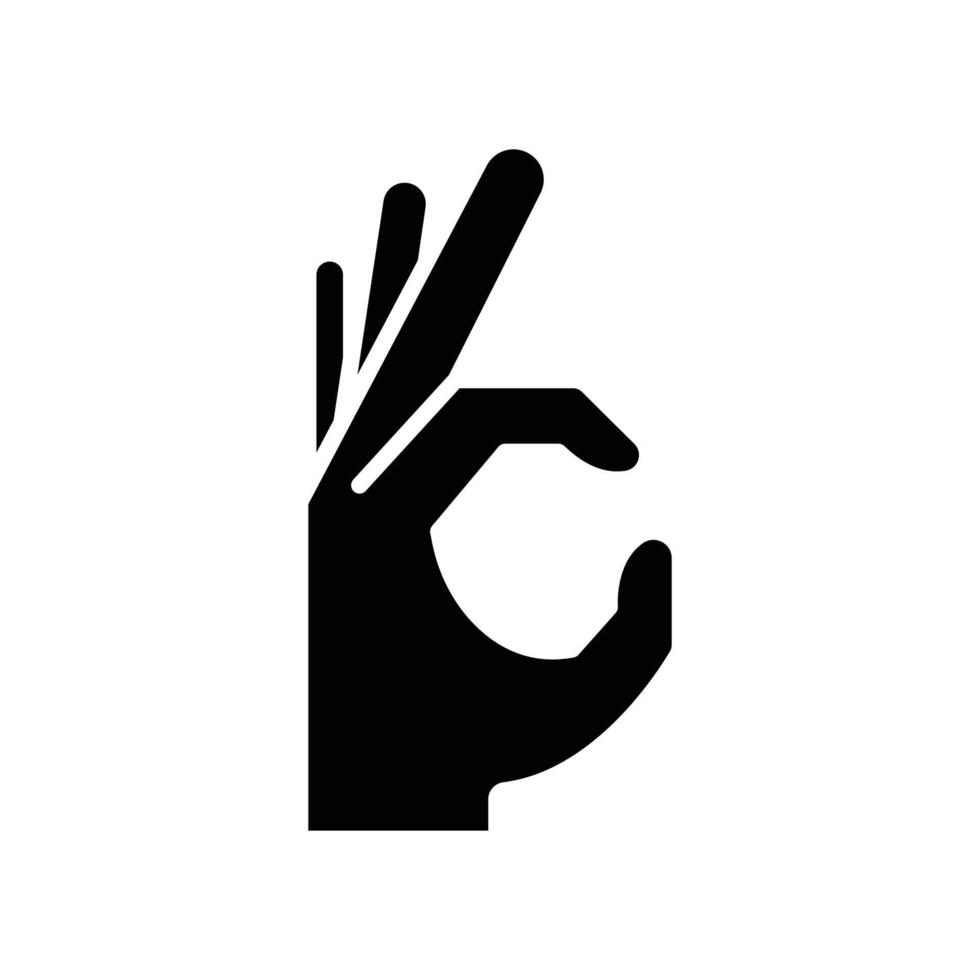 Hand-Symbol. festes Symbol vektor