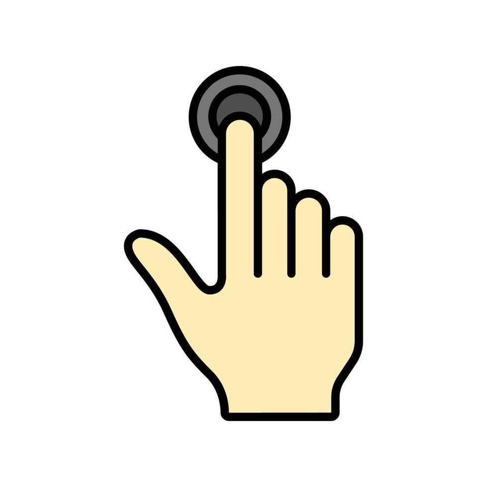 hand ikon. linjär Färg ikon vektor