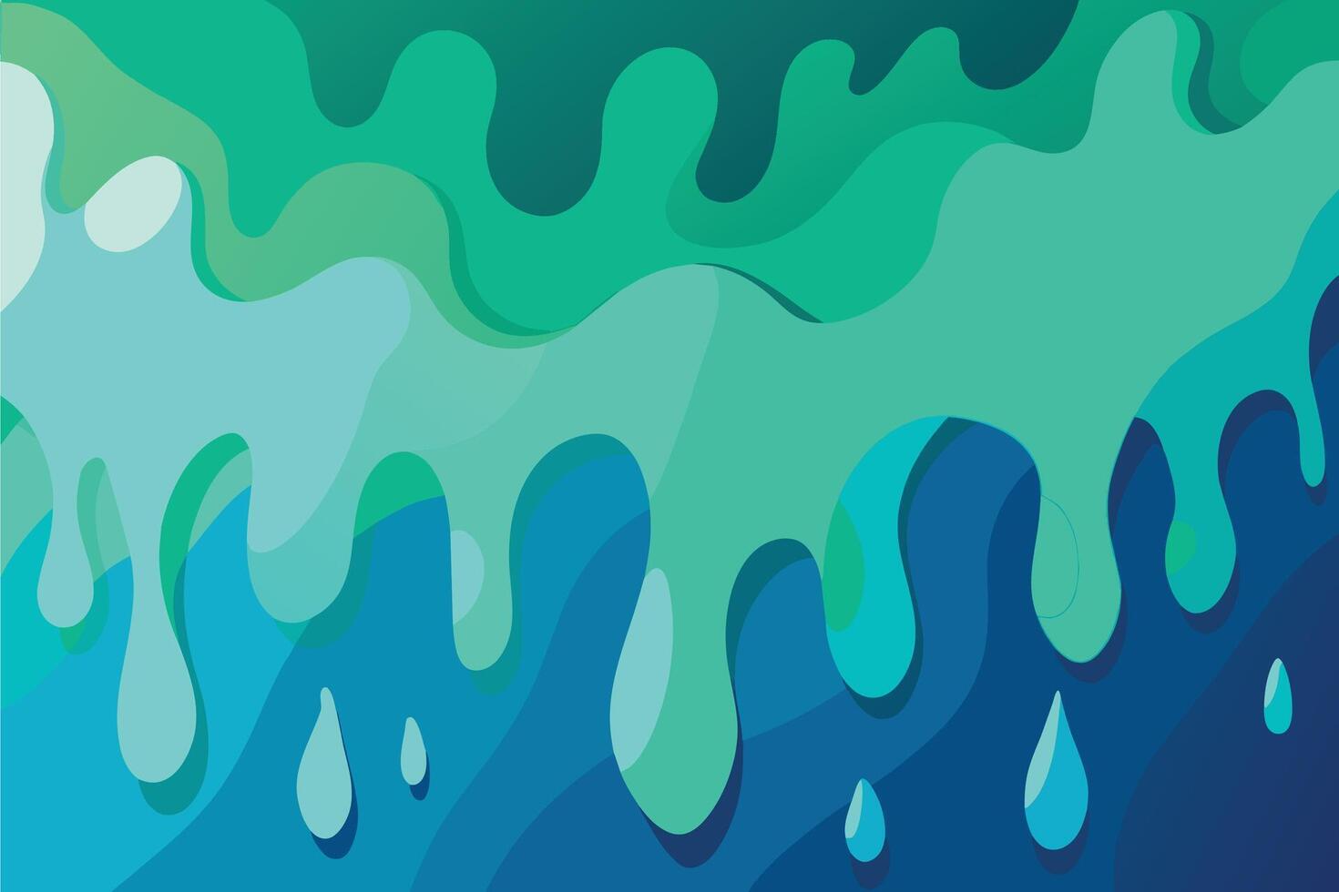 abstrakt Kunst blaugrün Blau Grün Gradient Farbe Hintergrund mit Flüssigkeit Flüssigkeit Grunge Textur Hintergrund vektor