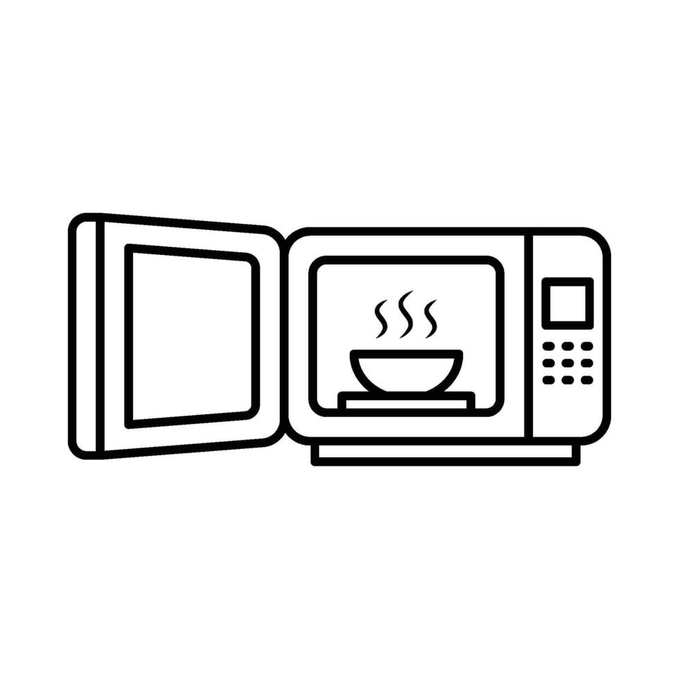 Mikrowelle Symbol Vektor Design Illustration