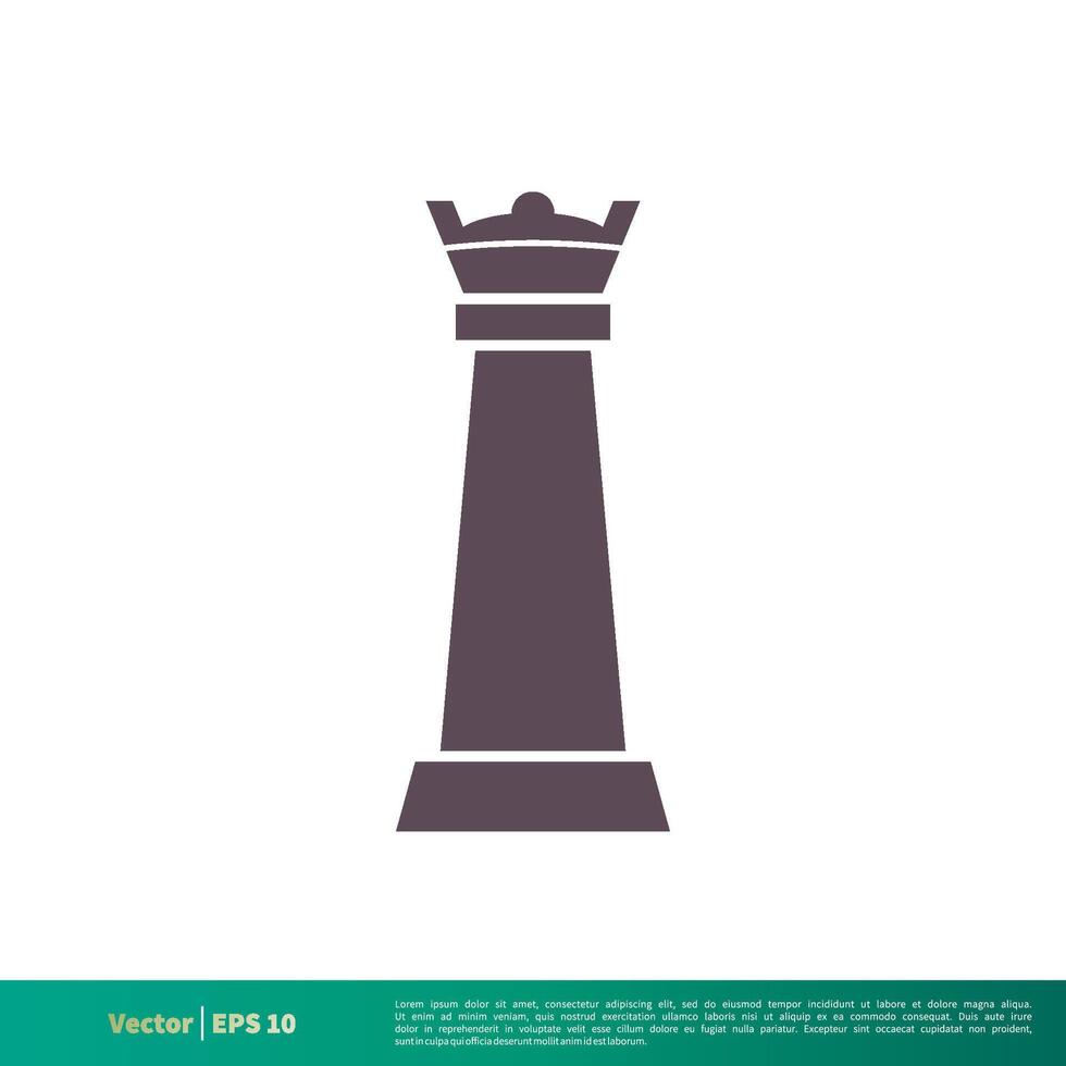 drottning schack ikon vektor logotyp mall illustration design. vektor eps 10.