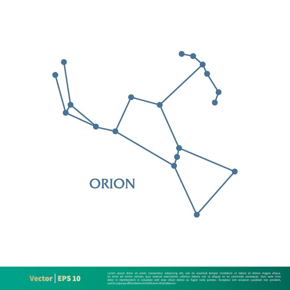 orion - konstellation stjärna ikon vektor logotyp mall illustration design. vektor eps 10.