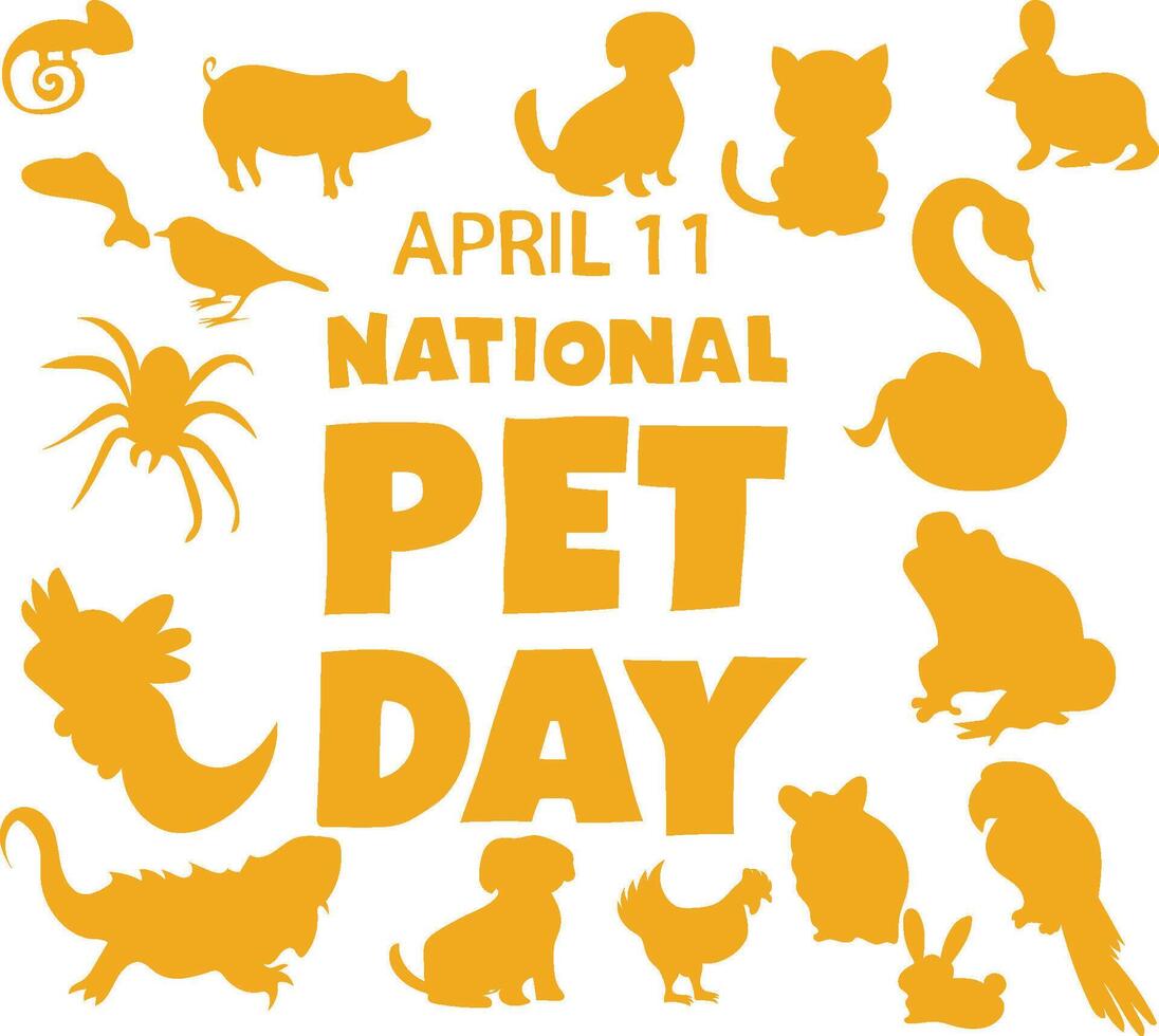 nationell sällskapsdjur dag vektor