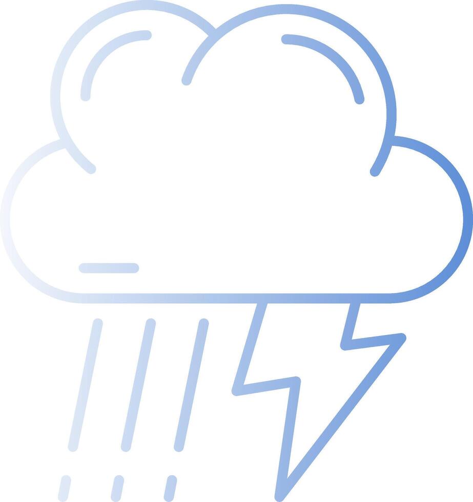 Donner strom Gradient Linie Kreis Symbol vektor