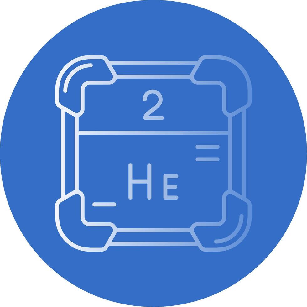 helium lutning linje cirkel ikon vektor