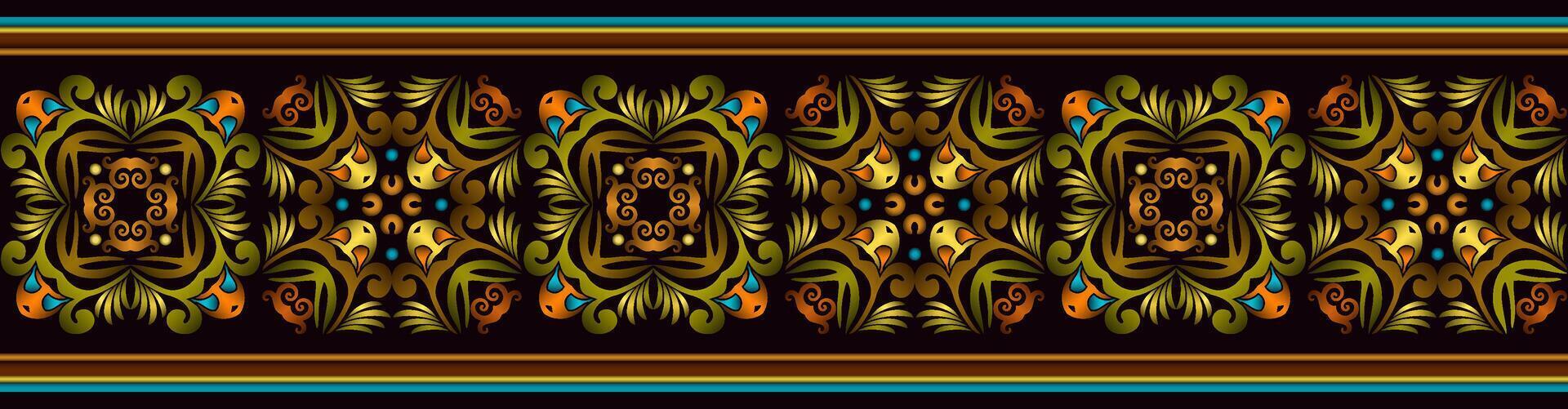 Vektor abstrakt dekorativ ethnisch Zier Illustration. bunt Streifen Hintergrund