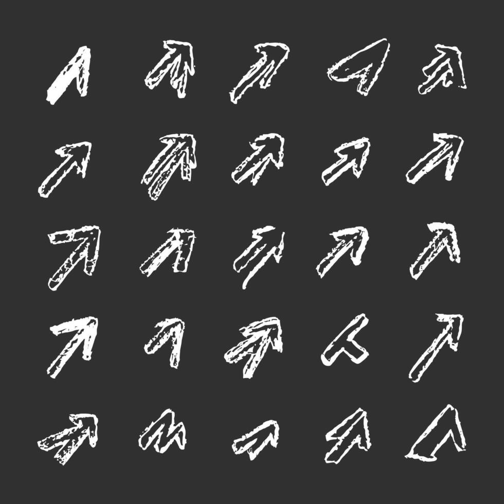 Hand gezeichnet Pfeil einstellen Sammlung vektor