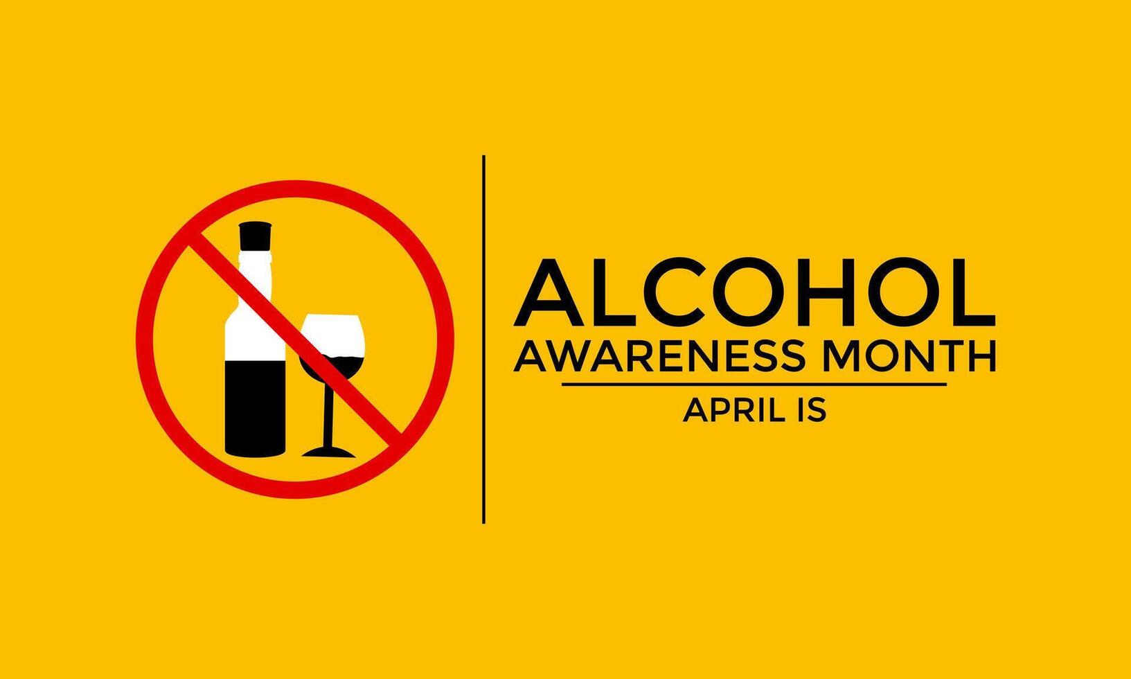 vektor illustration på de tema av alkohol medvetenhet månad observerats på april 1:a till 30:e. hälsning kort, banner affisch, flygblad och bakgrund design.
