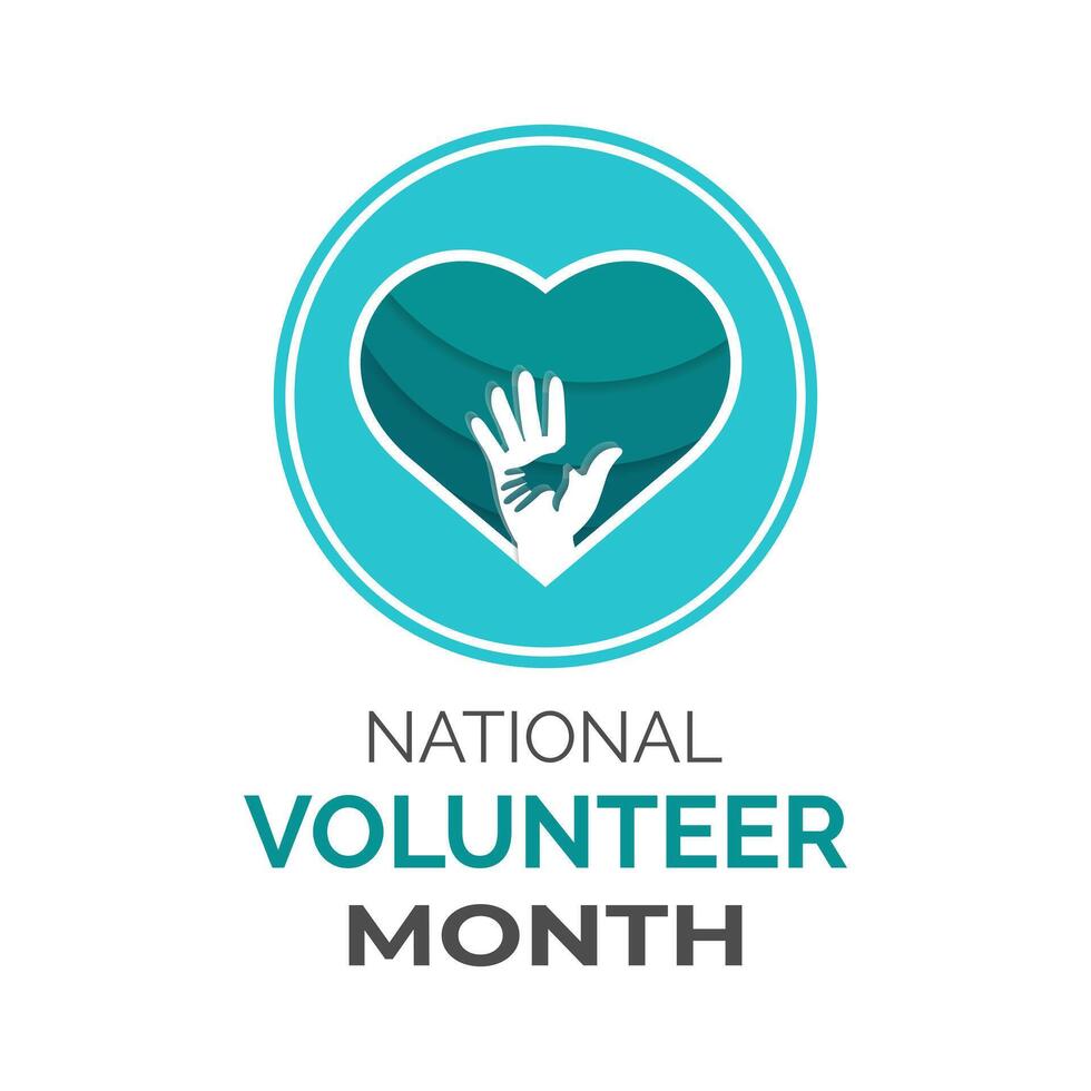 Vektor Illustration auf das Thema von National Freiwillige Woche beobachtete jeder Jahr während dritte Woche von April. Gruß Karte, Banner Poster, Flyer und Hintergrund Design.