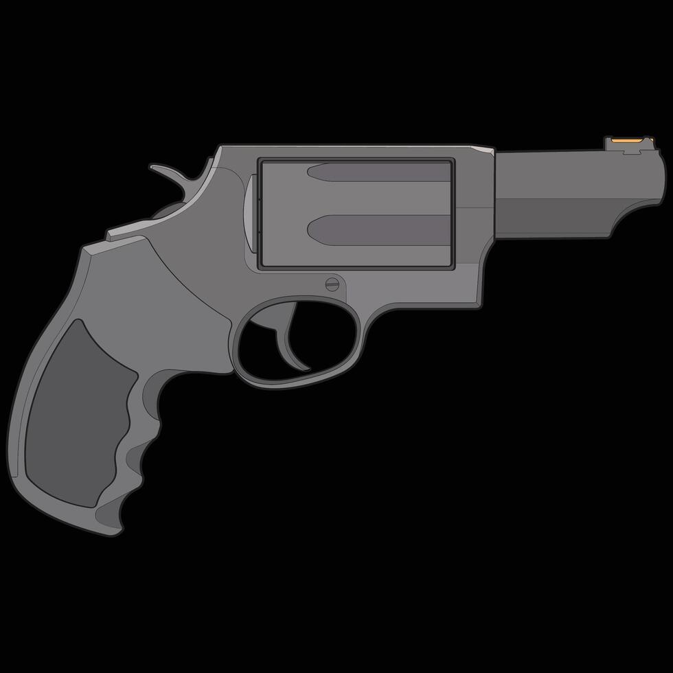 vektor av revolver konst, skytte pistol, vapen illustration, vektor revolver, pistol illustration, modern skjutvapen, militär begrepp, pistol vektor.