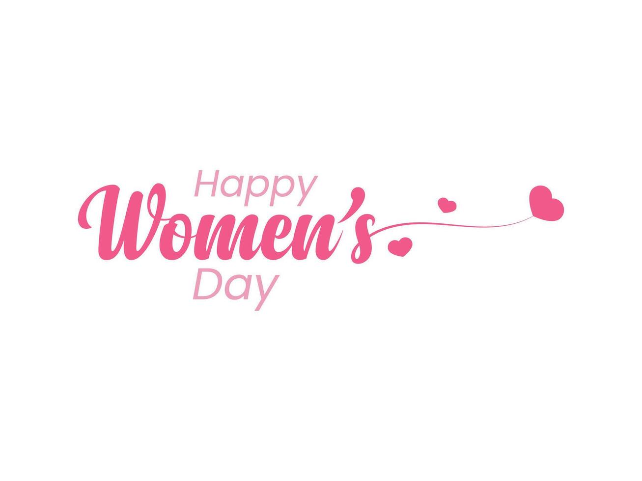 glücklich International Damen Tage Logo Design Wortmarke Typografie Symbol Element Vektor