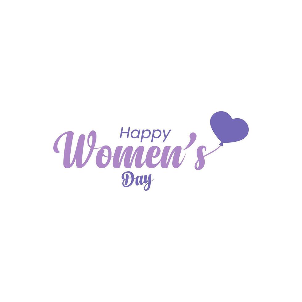 Lycklig internationell kvinnors dagar logotyp design ordmärke typograhy ikon element vektor
