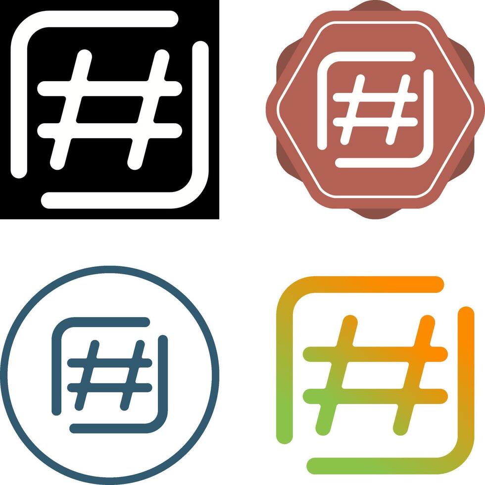 Hashtag-Vektorsymbol vektor