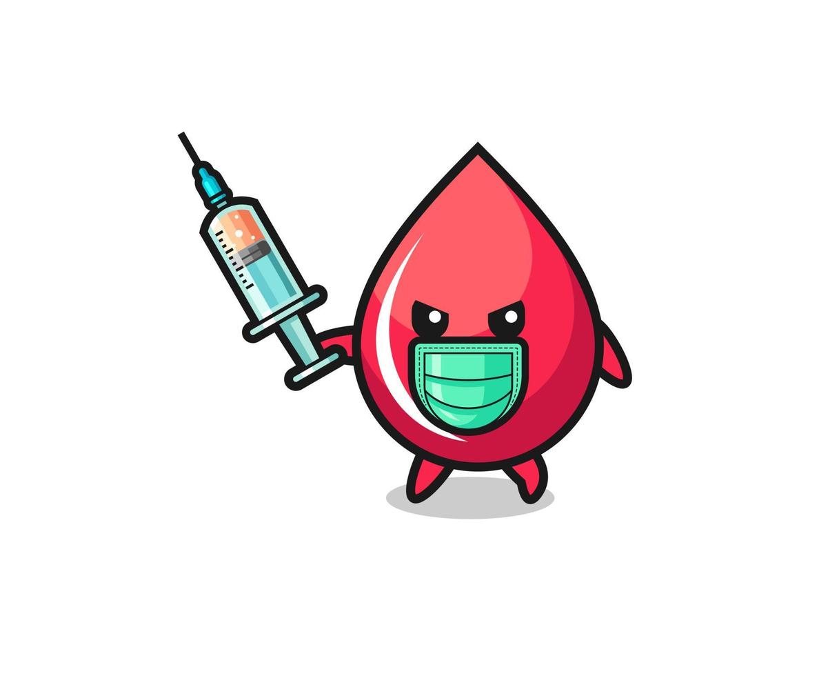 Illustration des Blutstropfens zur Bekämpfung des Virus vektor