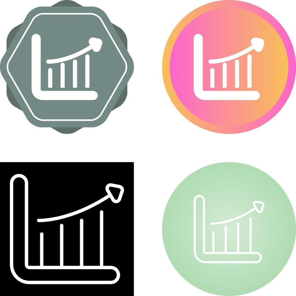 Diagram pil växa vektor ikon