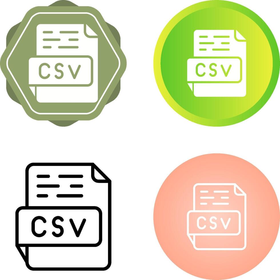 csv vektor ikon