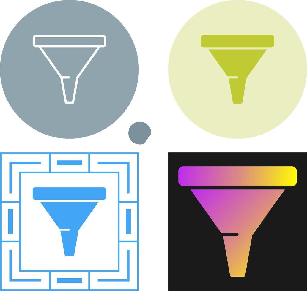 skräppost filtrering vektor ikon