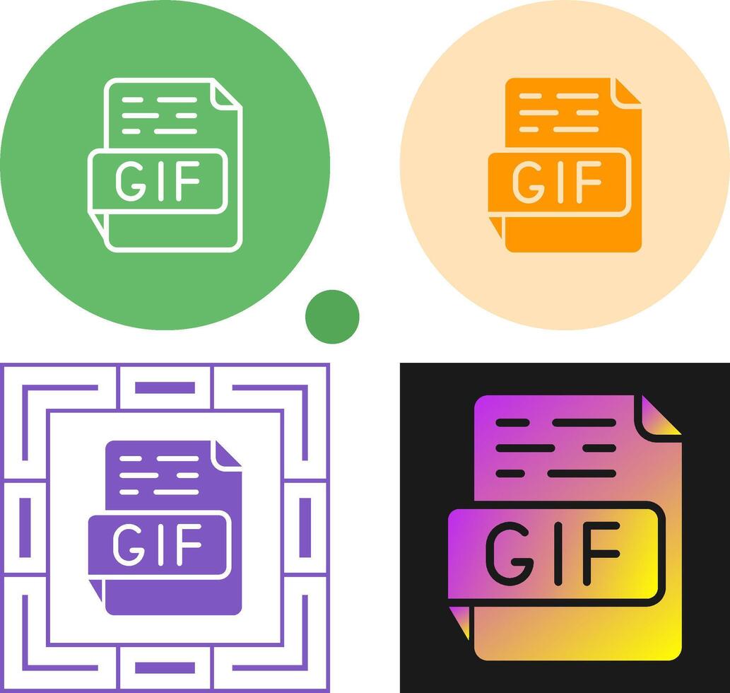 GIF-Vektorsymbol vektor