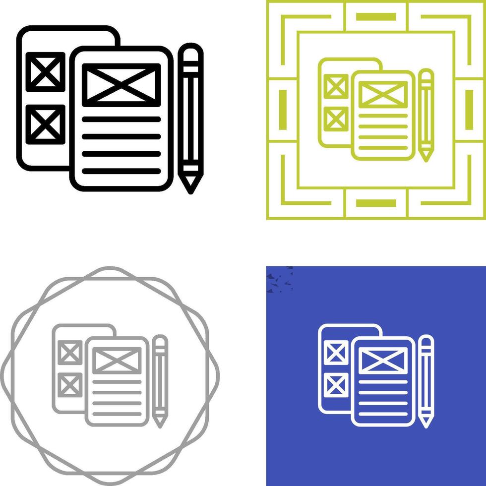 niedrig Treue Prototyp entwickeln Vektor Symbol