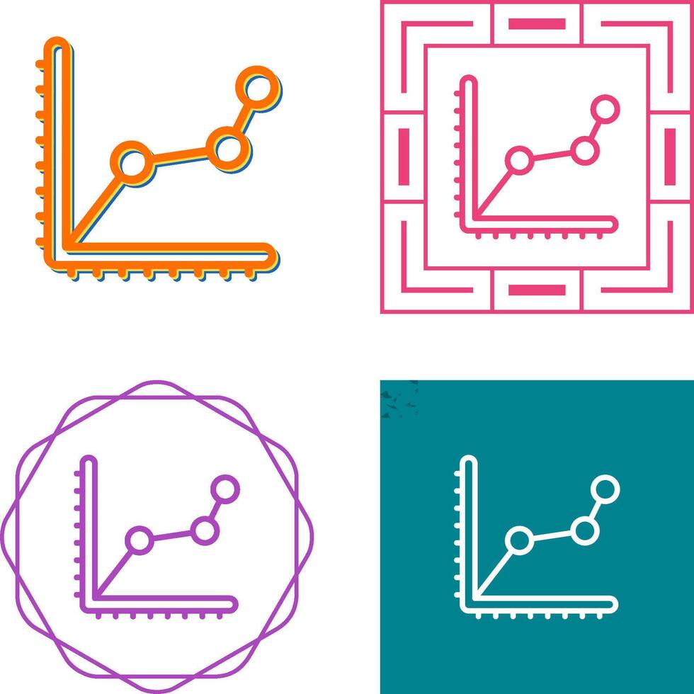 Liniendiagramm-Vektorsymbol vektor