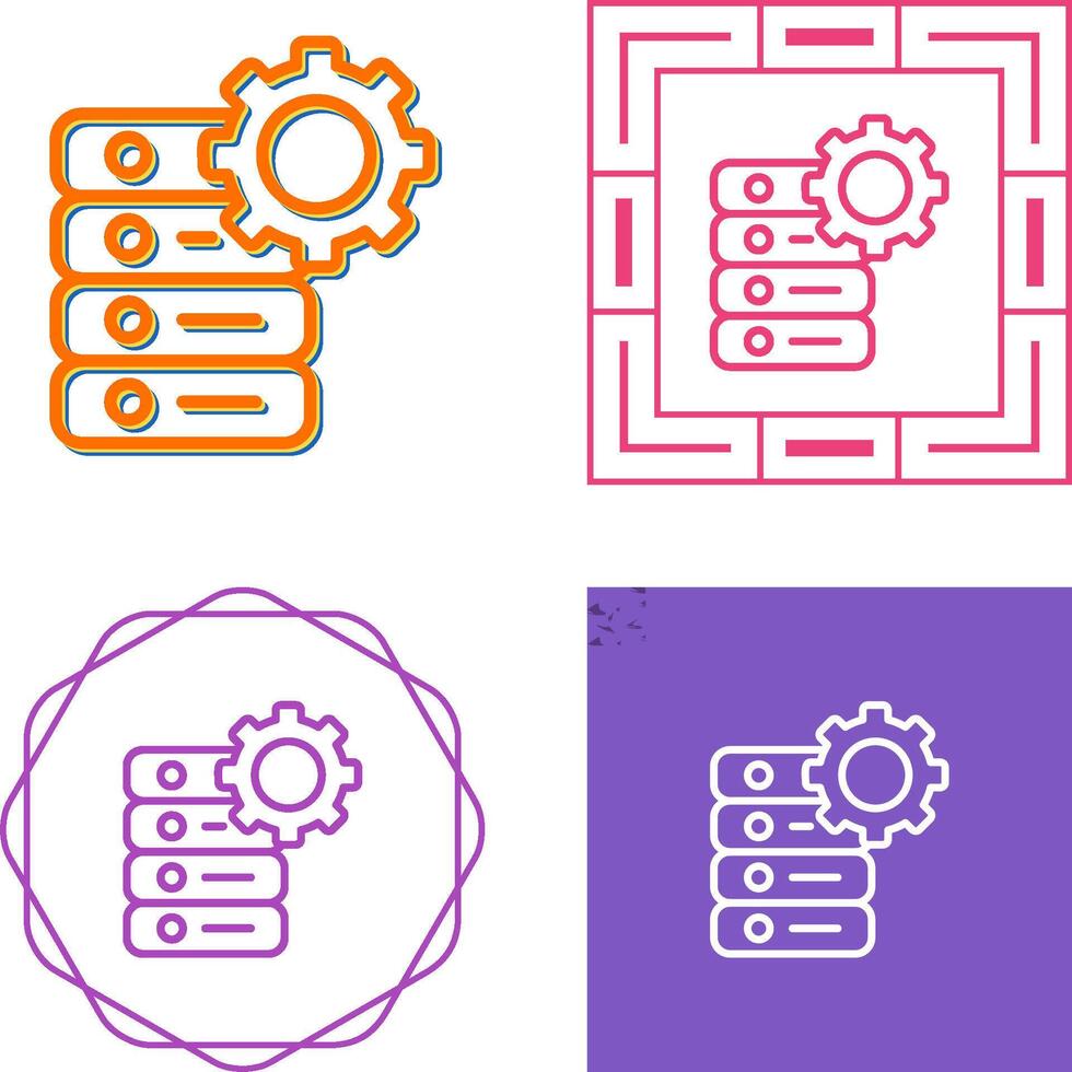 databas förvaltning vektor ikon
