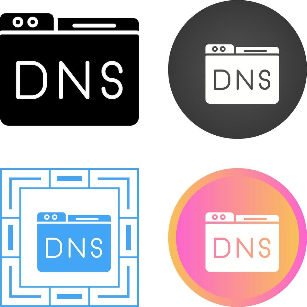 Domain DNS Verwaltung Vektor Symbol