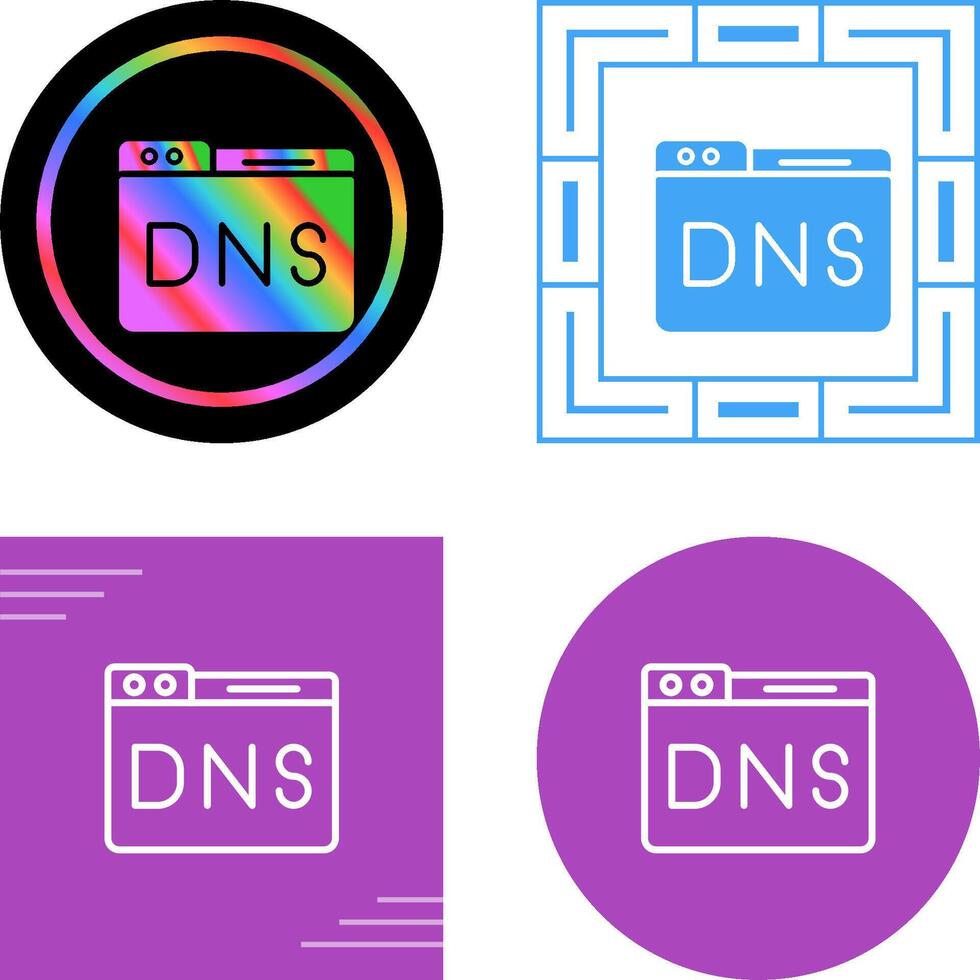 Domain DNS Verwaltung Vektor Symbol