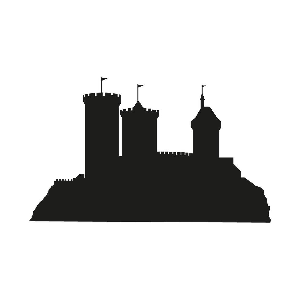 slott ikon vektor. fästning illustration tecken. fäste symbol. torn logotyp. vektor