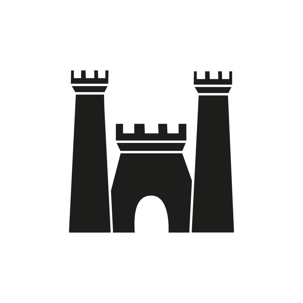 Schloss Symbol Vektor. Festung Illustration unterzeichnen. Hochburg Symbol. Turm Logo. vektor