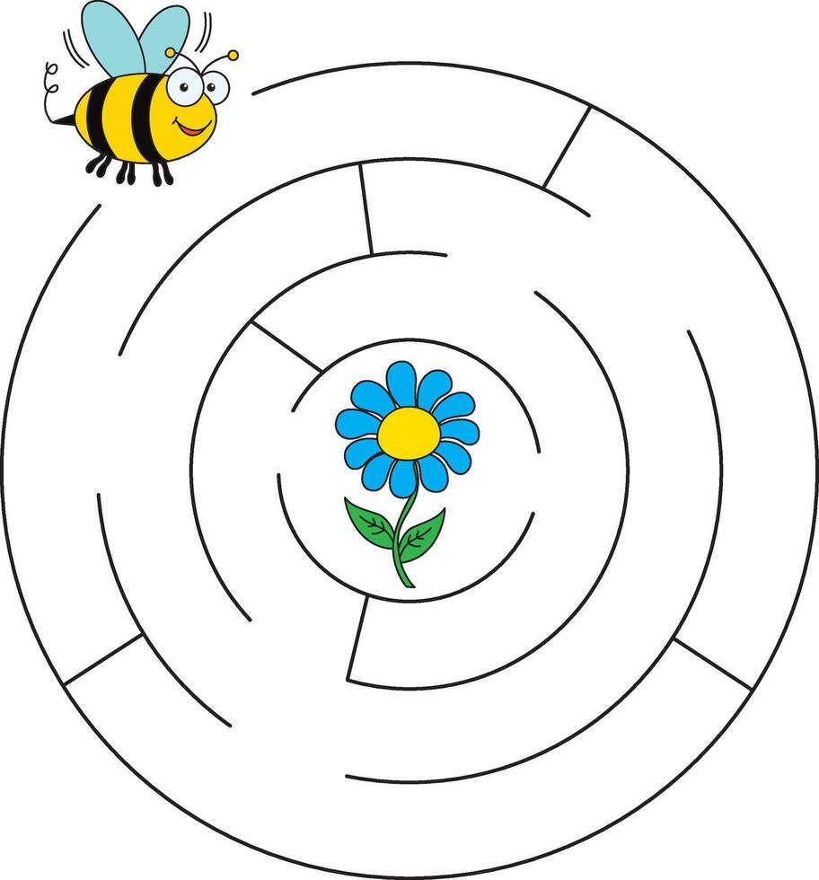 bi n blomma isolerat på en vit bakgrund vektor