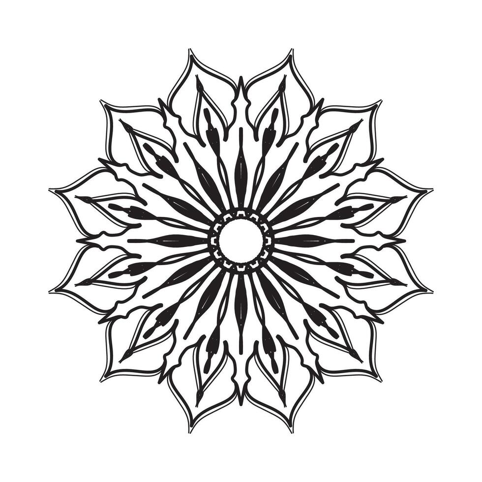 schöne Vektor handgezeichnete indische Ornament Mandala auf Hintergrundstil.