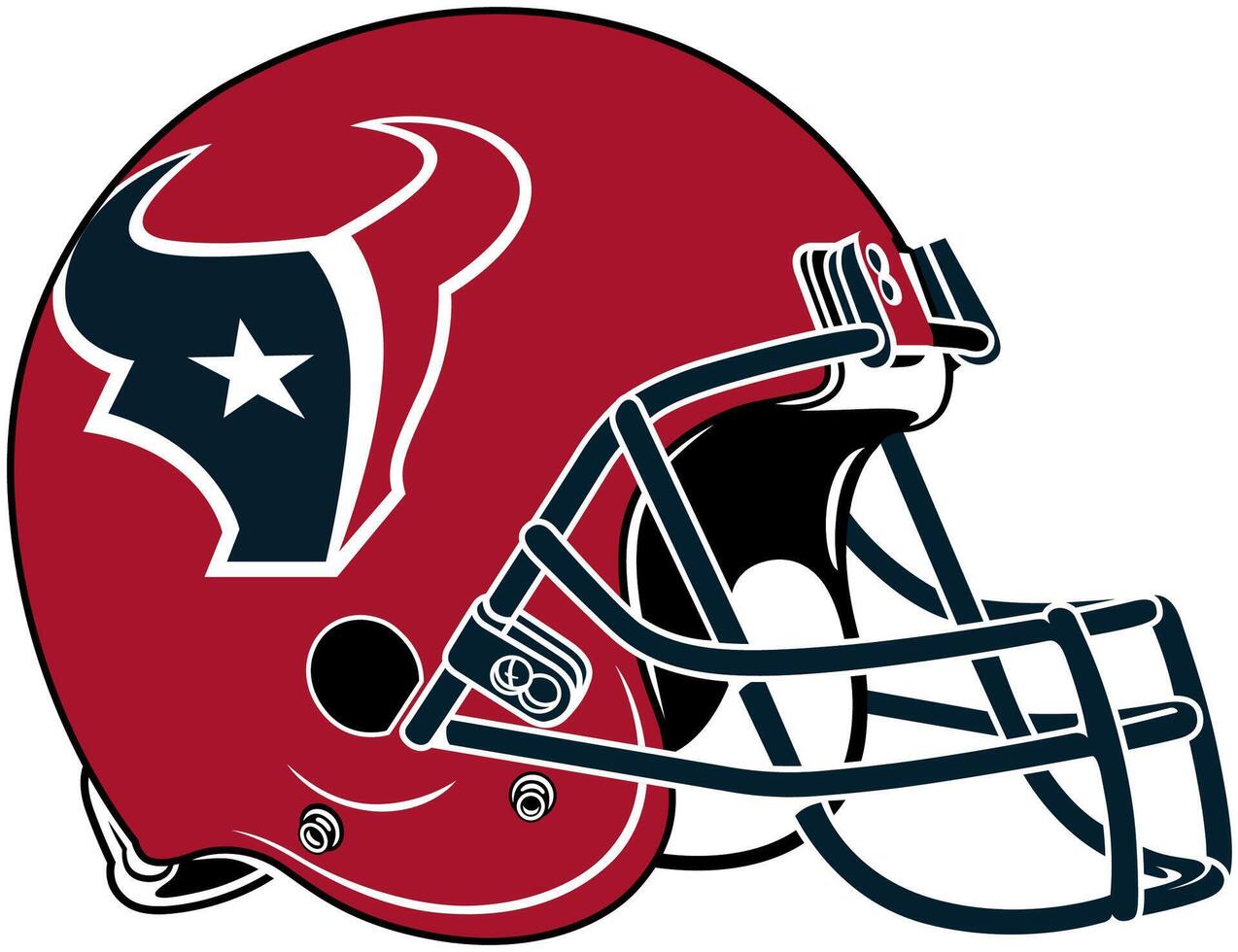 das rot Helm von das Houston Texans amerikanisch Fußball Mannschaft vektor