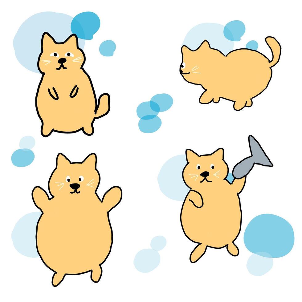 barn teckning katt aktivitet illustration vektor
