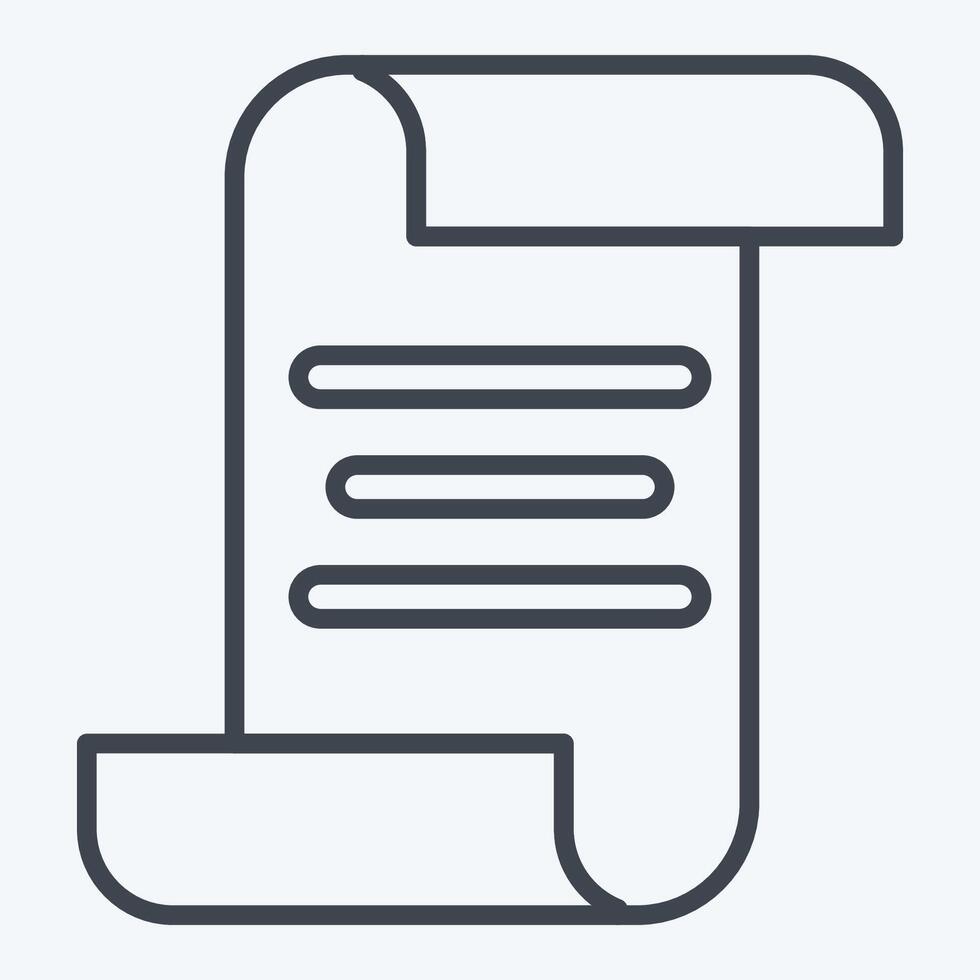 Symbol scrollen. verbunden zu Post Büro Symbol. Linie Stil. einfach Design editierbar. einfach Illustration vektor