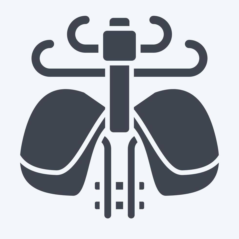 Symbol Membran. verbunden zu Mensch Organ Symbol. Glyphe Stil. einfach Design editierbar. einfach Illustration vektor