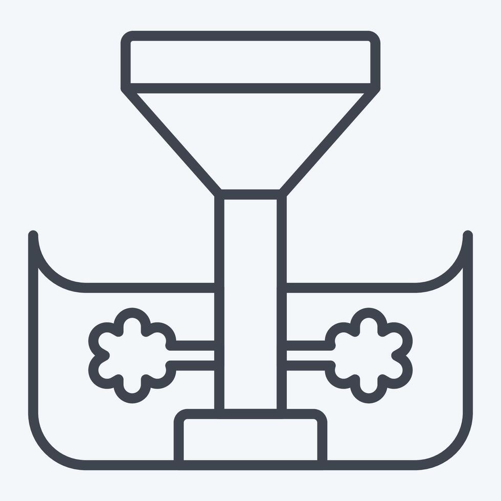 ikon hydro turbin. relaterad till ekologi symbol. linje stil. enkel design redigerbar. enkel illustration vektor