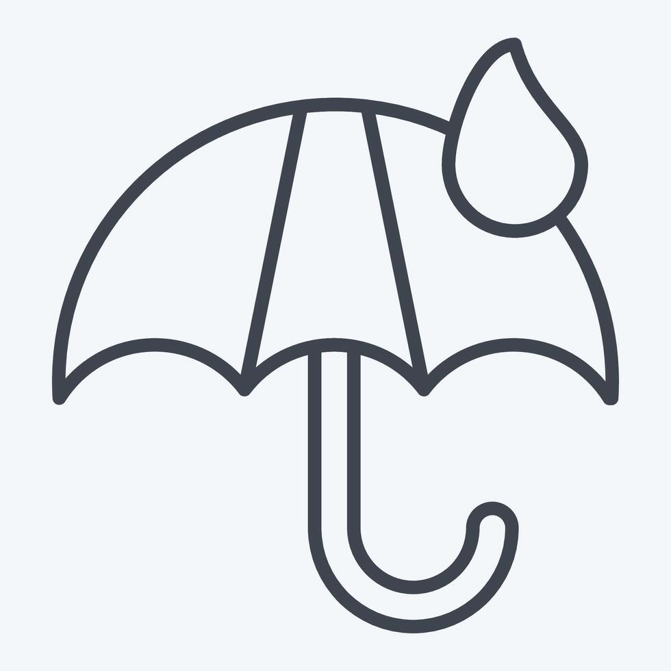 Symbol Öko Regenschirm. verbunden zu Ökologie Symbol. Linie Stil. einfach Design editierbar. einfach Illustration vektor