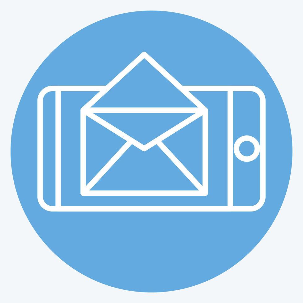 Symbol Email. verbunden zu Post Büro Symbol. Blau Augen Stil. einfach Design editierbar. einfach Illustration vektor