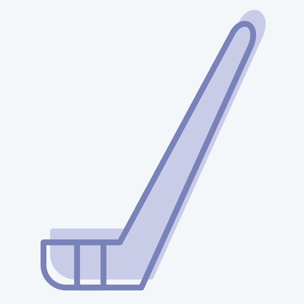 Symbol Eishockey Stock. verbunden zu Eishockey Sport Symbol. zwei Ton Stil. einfach Design editierbar vektor