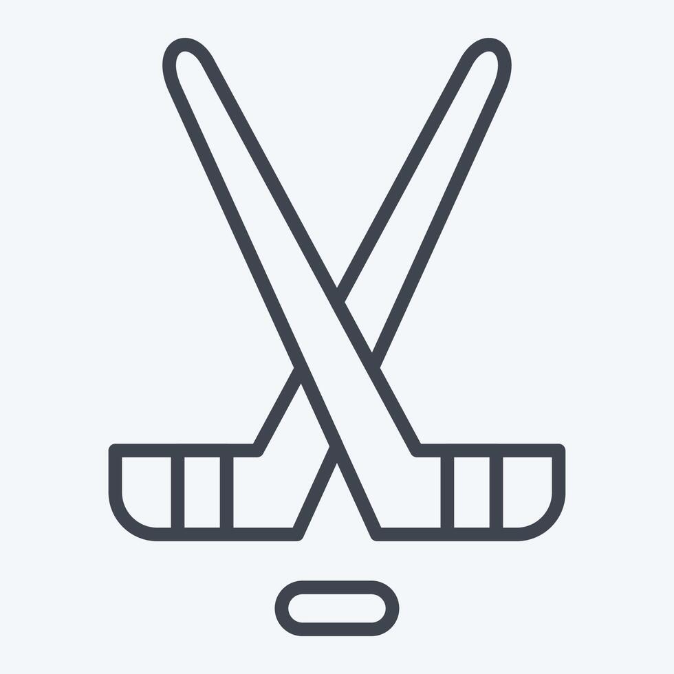 ikon hockey. relaterad till hockey sporter symbol. linje stil. enkel design redigerbar vektor