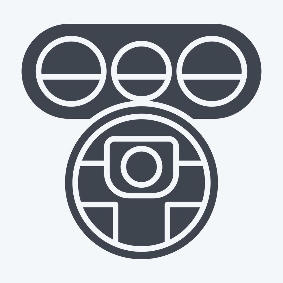 ikon styrning hjul. relaterad till garage symbol. glyf stil. enkel design redigerbar. enkel illustration vektor