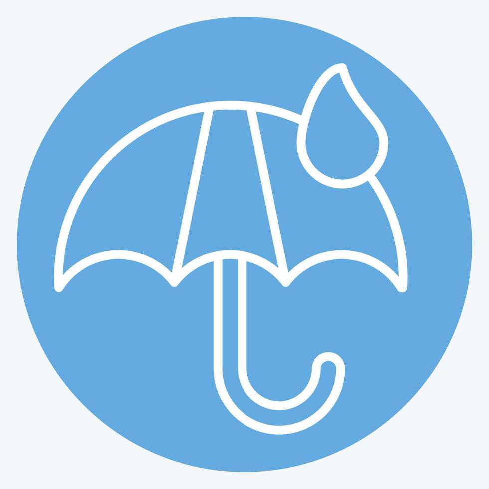 ikon eco paraply. relaterad till ekologi symbol. blå ögon stil. enkel design redigerbar. enkel illustration vektor