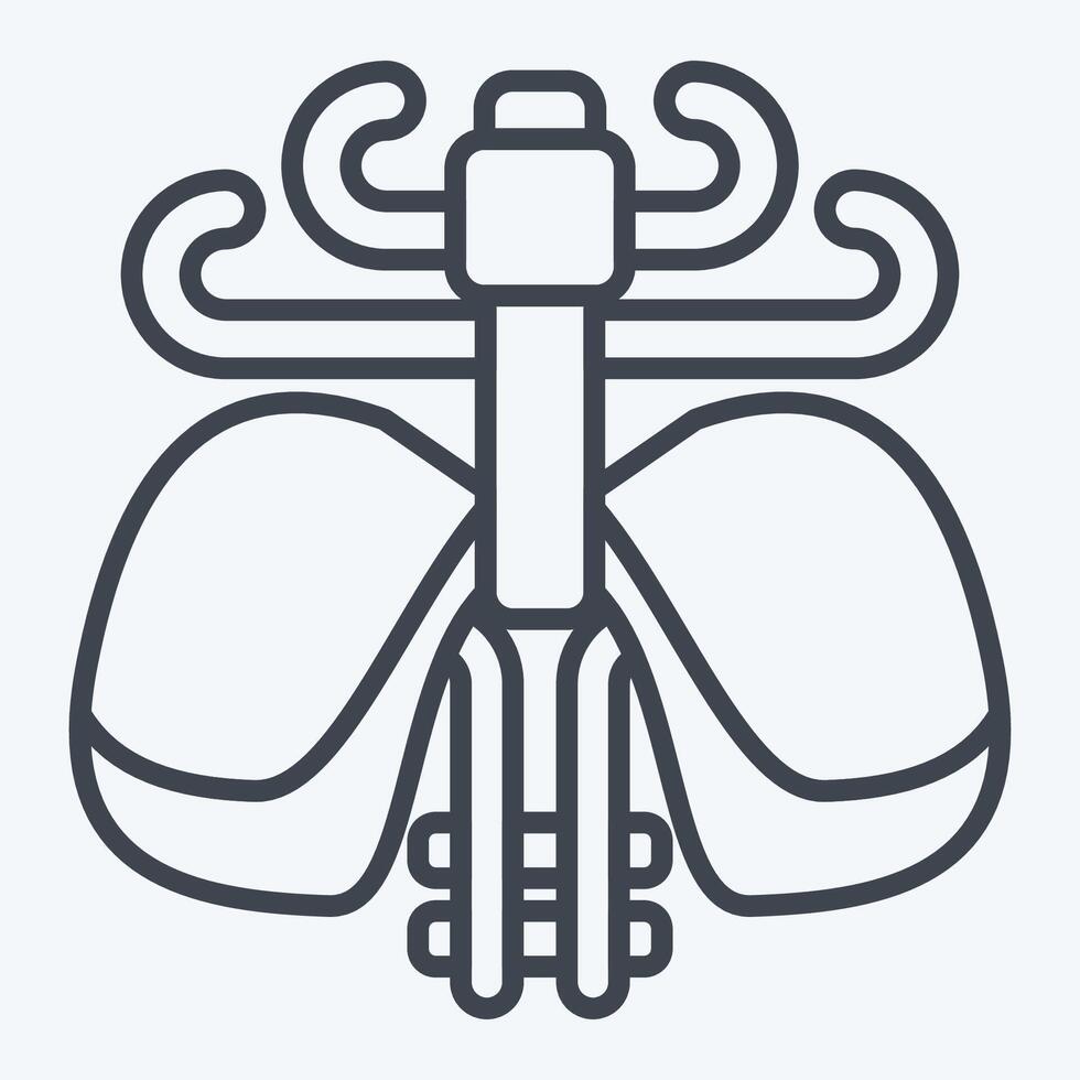 ikon diafragman. relaterad till mänsklig organ symbol. linje stil. enkel design redigerbar. enkel illustration vektor