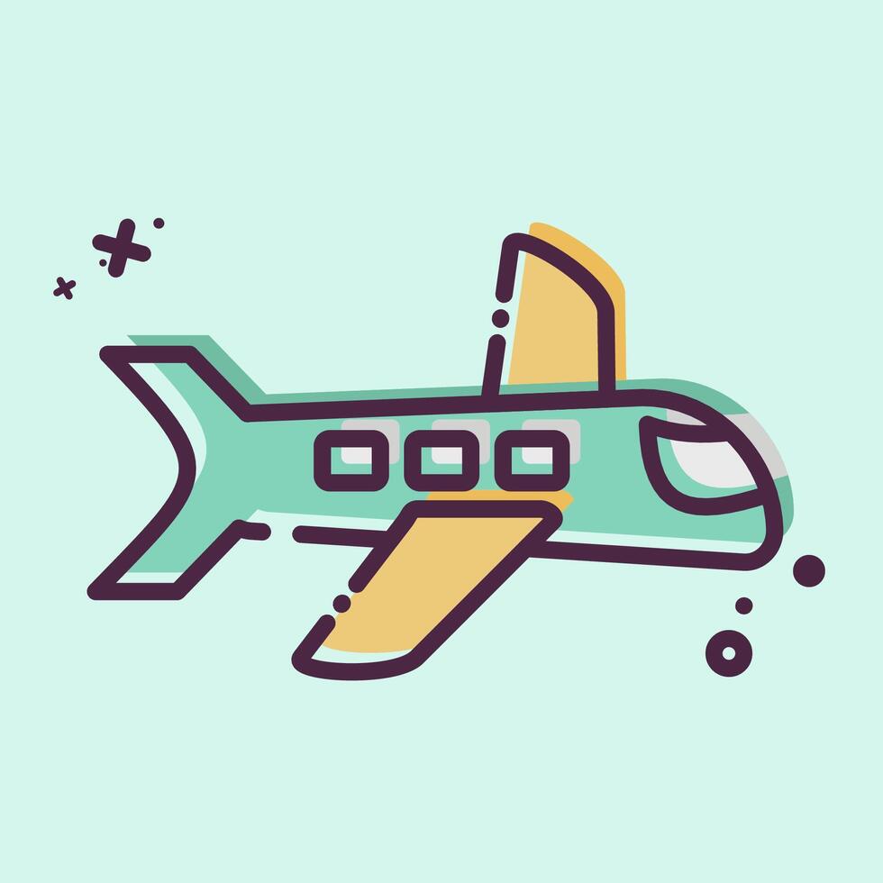 ikon flyg. relaterad till fritid och resa symbol. mbe stil. enkel design illustration. vektor