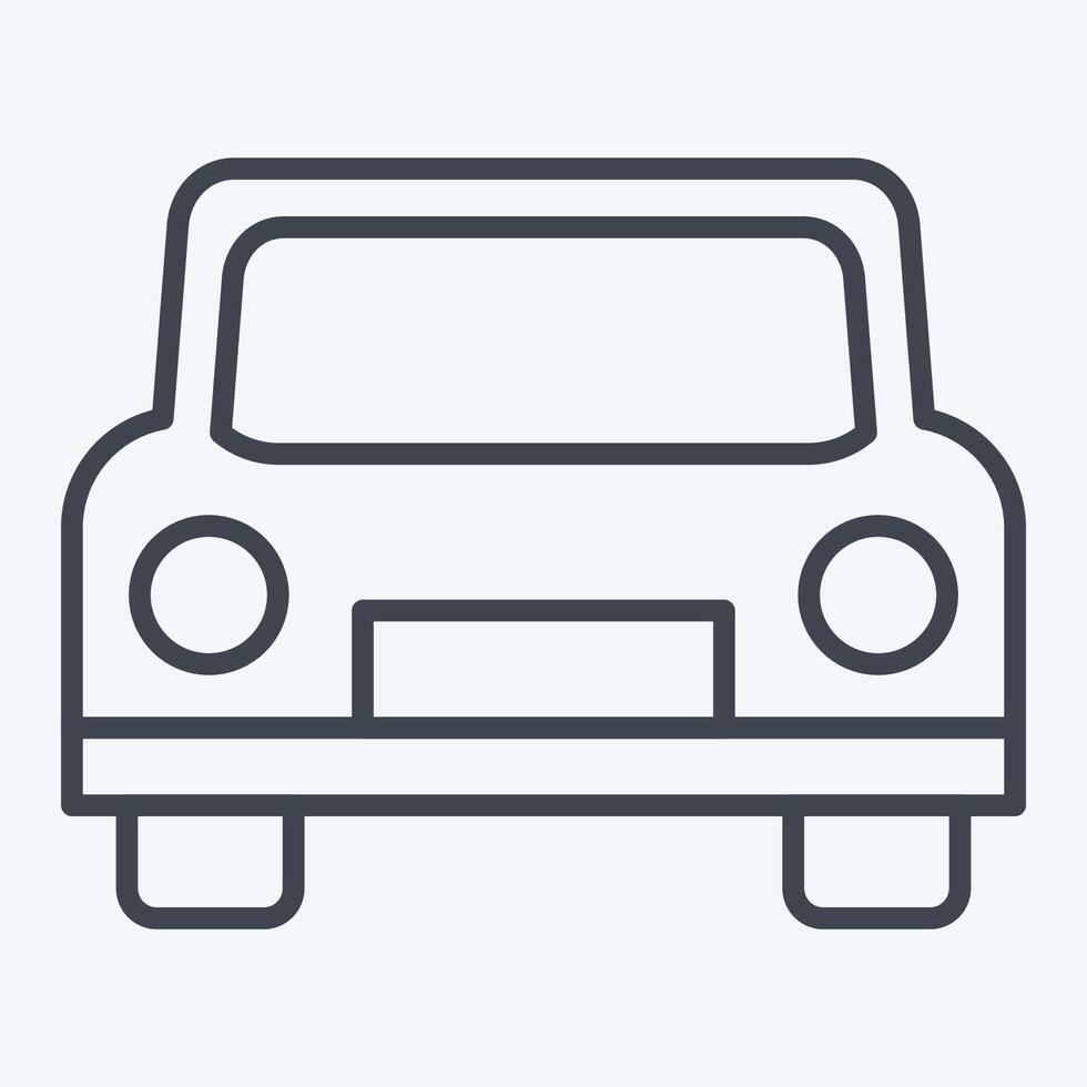 Symbol Taxi. verbunden zu Freizeit und Reise Symbol. Linie Stil. einfach Design Illustration. vektor