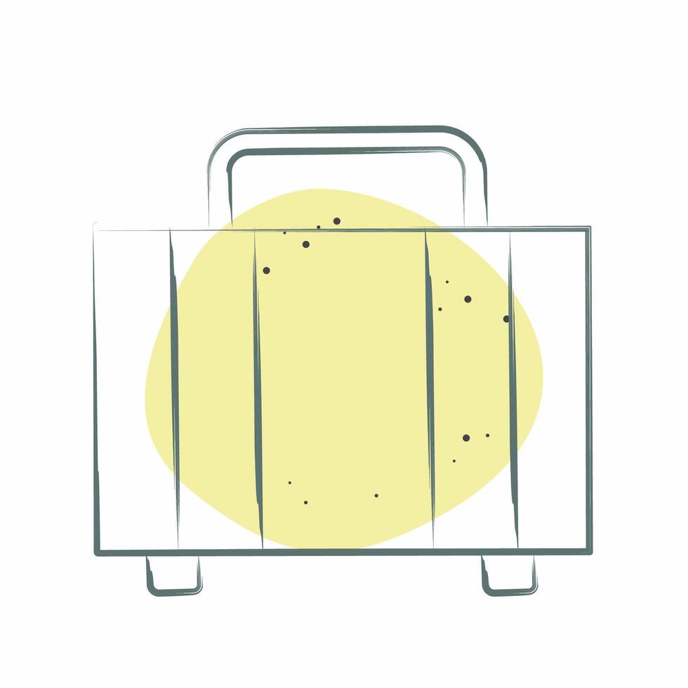 ikon bagage. relaterad till fritid och resa symbol. Färg fläck stil. enkel design illustration. vektor
