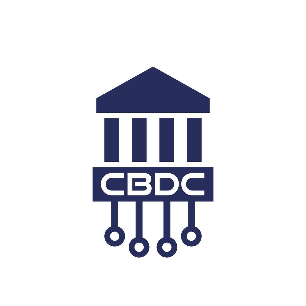 cbdc ikon, central Bank digital valuta vektor