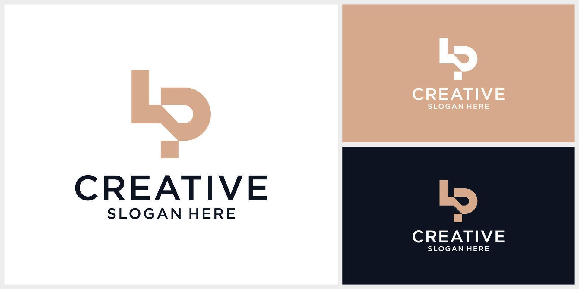 kreativ Initiale Brief lp Logo Design vektor